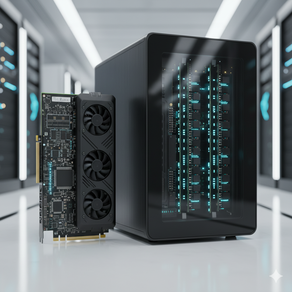 Resonant Phase Computer accelerator card with triple-fan cooling system